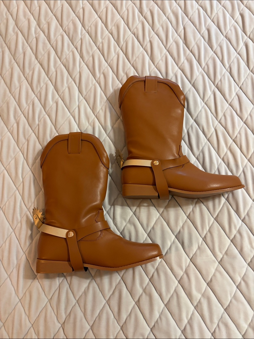 Women's Tan Western Boots - Costume